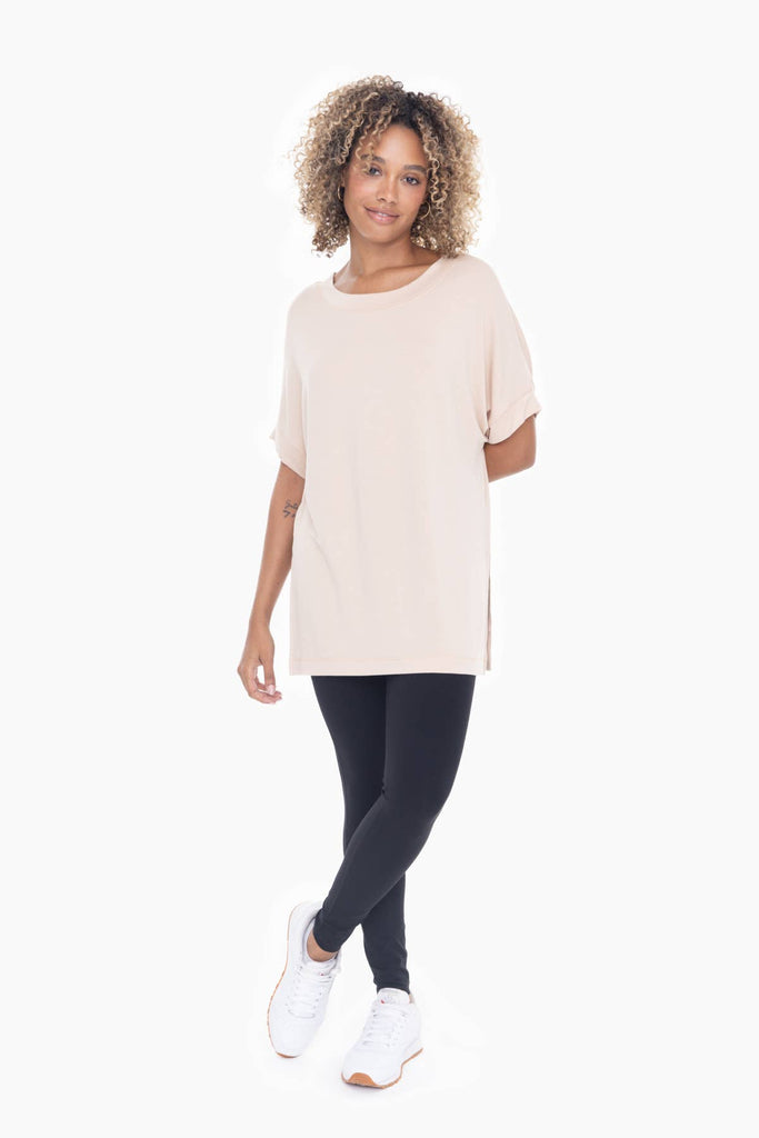 Dolman Sleeve Oversized Tunic Tee