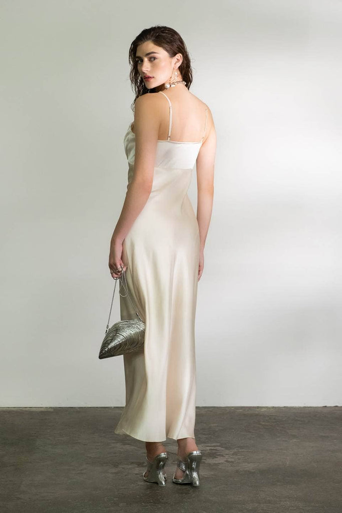 satin rosette dress ASHLEYlauren Style 12185