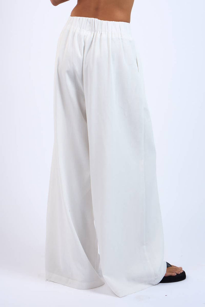 Ivory Blend Wide Leg Pants