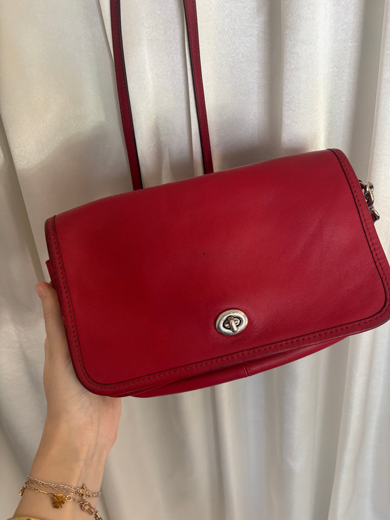 Coach Legacy Leather Crossbody Red