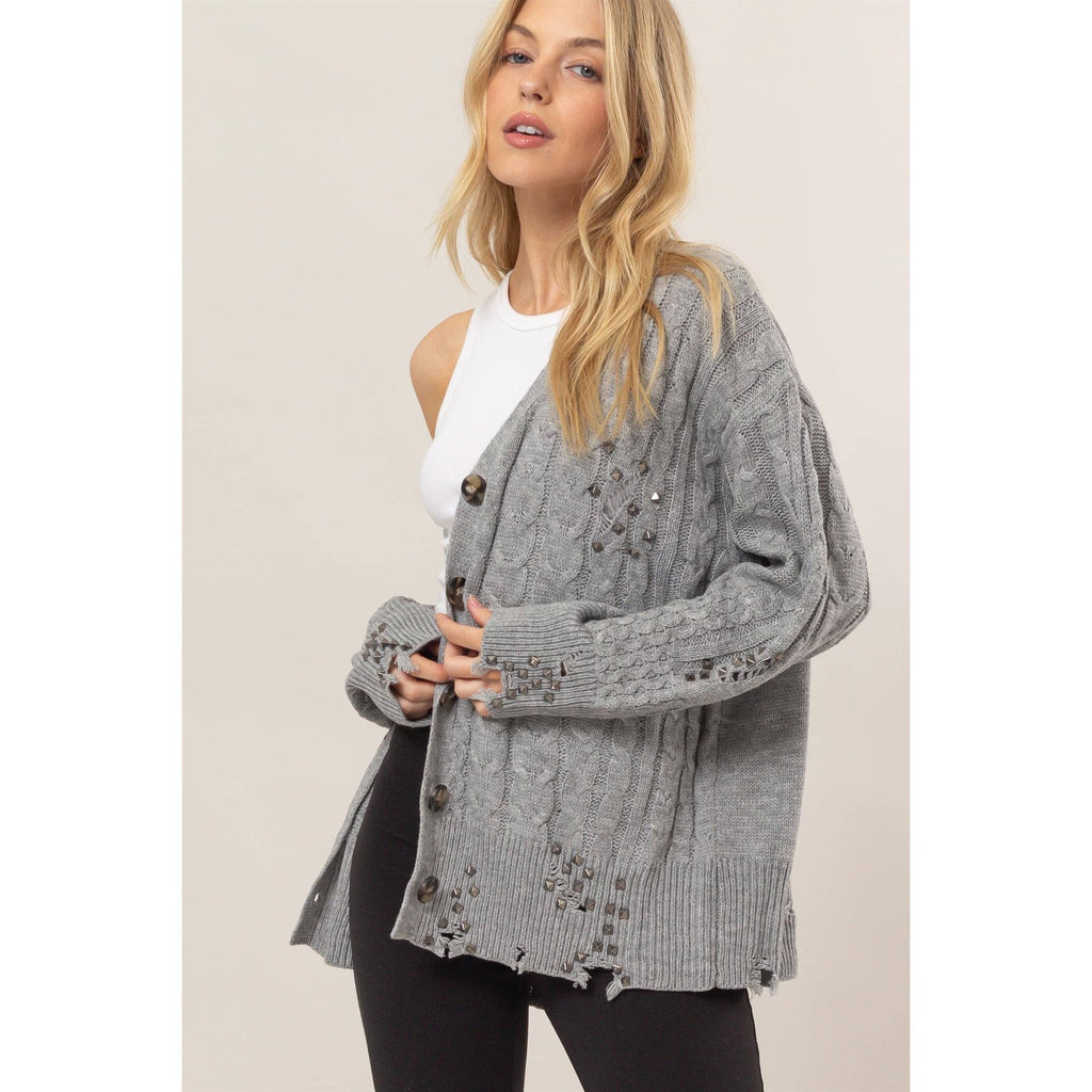 Indy Distressed Knit Cardigan