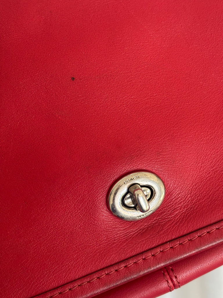 Coach Legacy Leather Crossbody Red