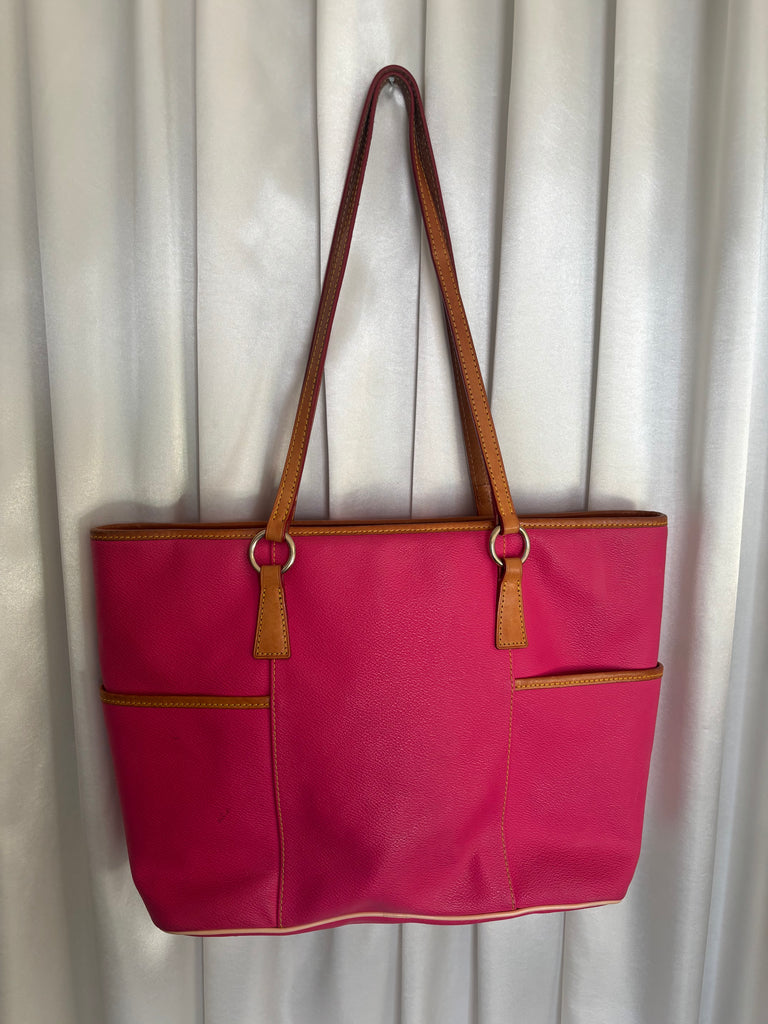 Dooney & Bourke Pebble Grain Leather Open Tote Pink