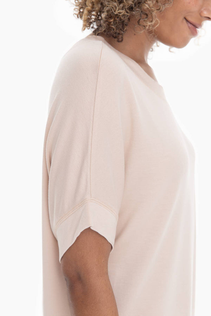 Dolman Sleeve Oversized Tunic Tee