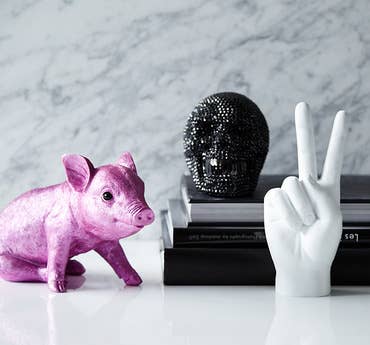 Wilbur Pink Chrome Piggy Bank - 9.5"