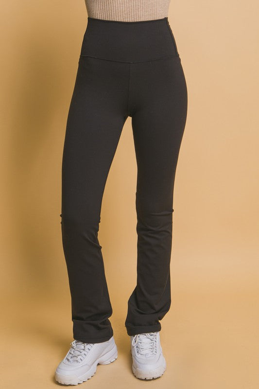 Black Flared Leisure Leggings