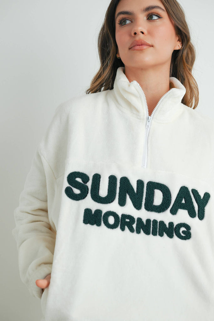 Sunday Morning Half-Zip Pullover Sweatshirt