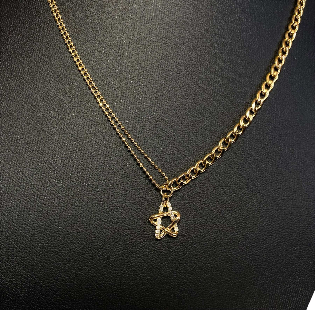 Star Girl Necklace 14k Gold Plated