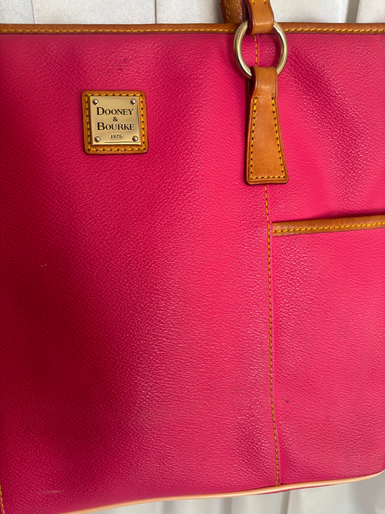 Dooney & Bourke Pebble Grain Leather Open Tote Pink