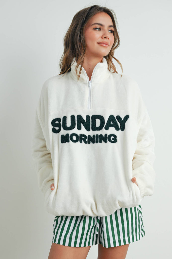 Sunday Morning Half-Zip Pullover Sweatshirt