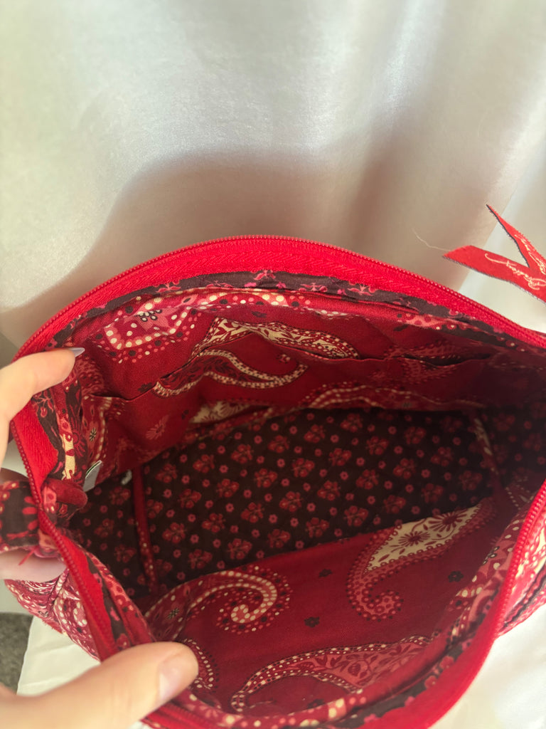 Very Bradley Cotton Paisley Handbag Red