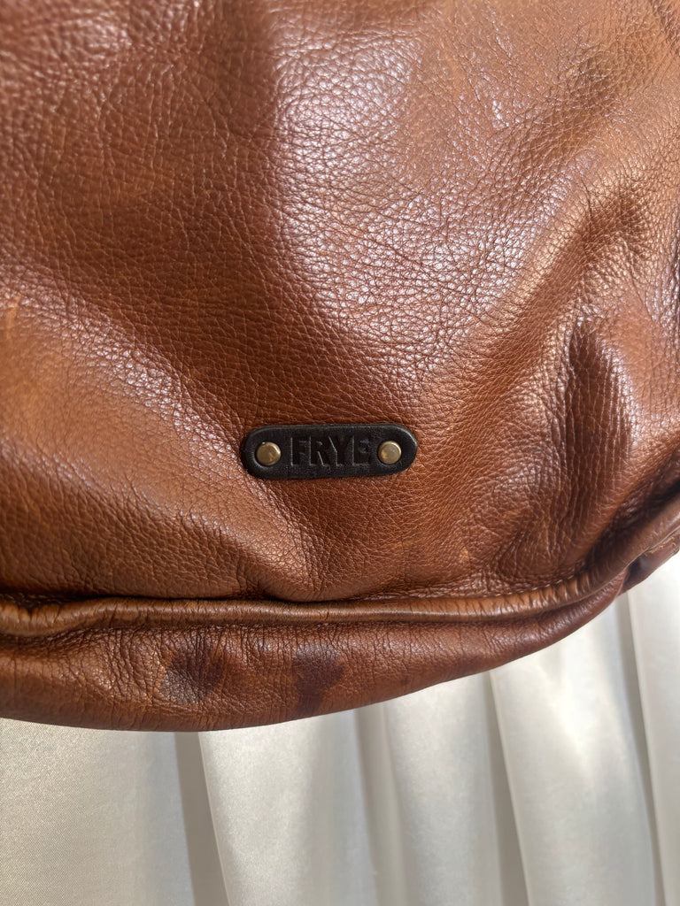 Frye Leather Woven Messenger Bag Mid 2010’s