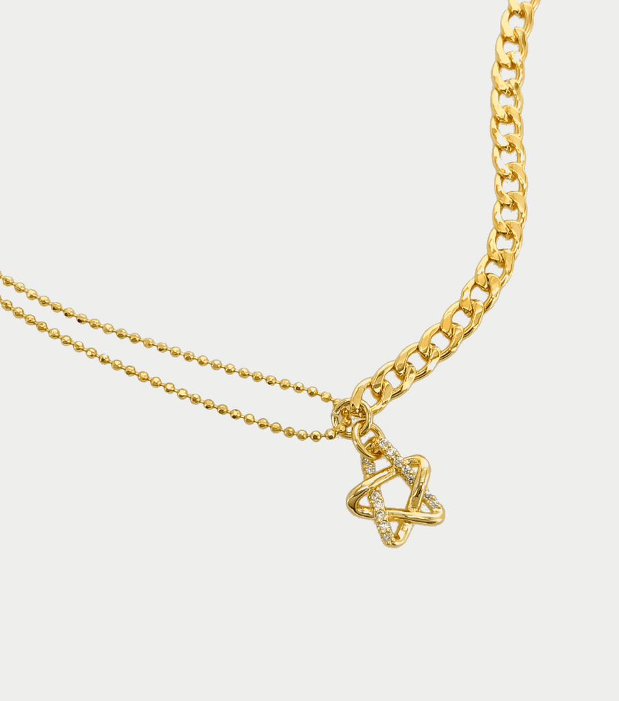 Star Girl Necklace 14k Gold Plated