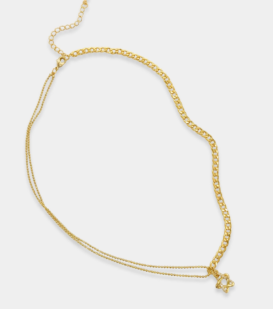 Star Girl Necklace 14k Gold Plated