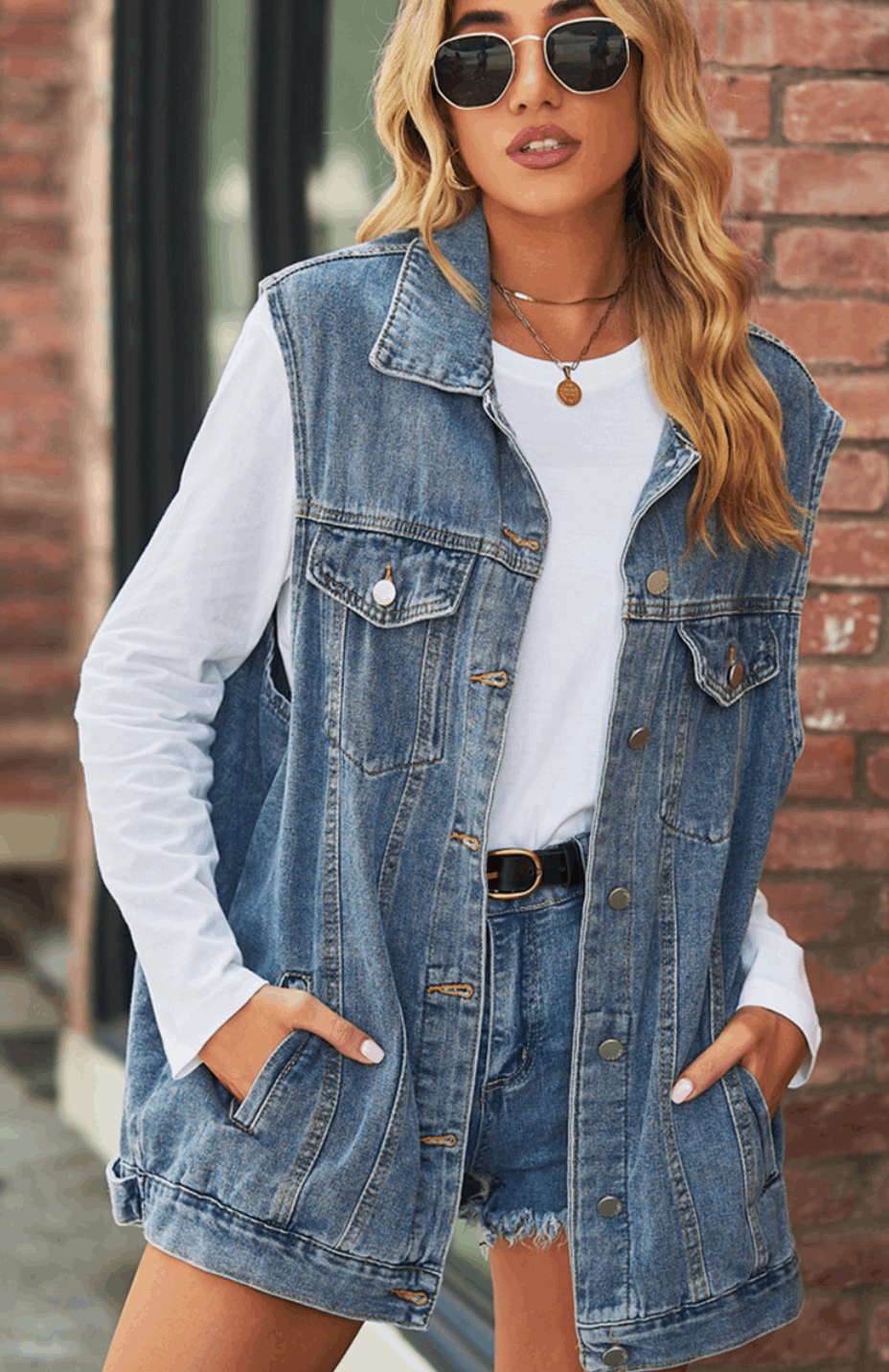 Oversized Denim Vest | shop obi