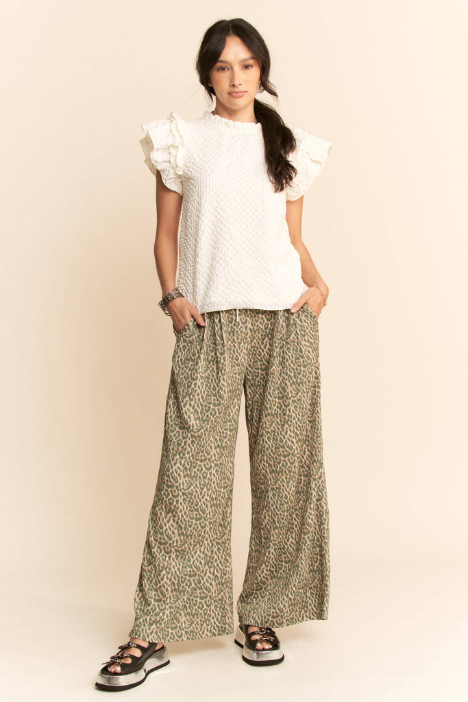 Leopard Comfort Drawstring Pants