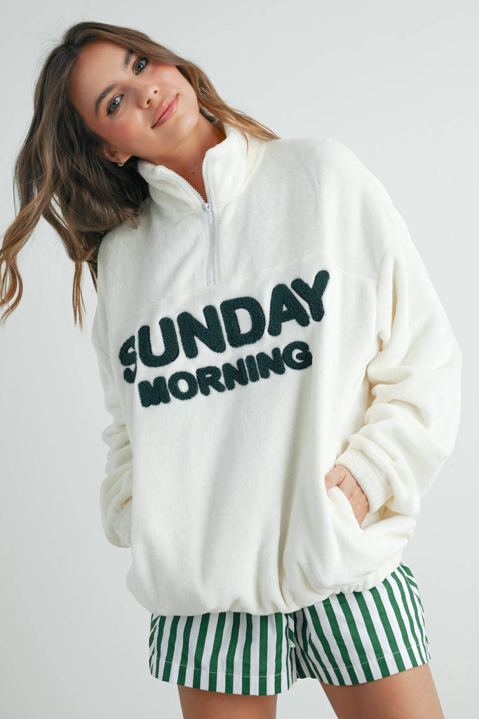 Sunday Morning Half-Zip Pullover Sweatshirt