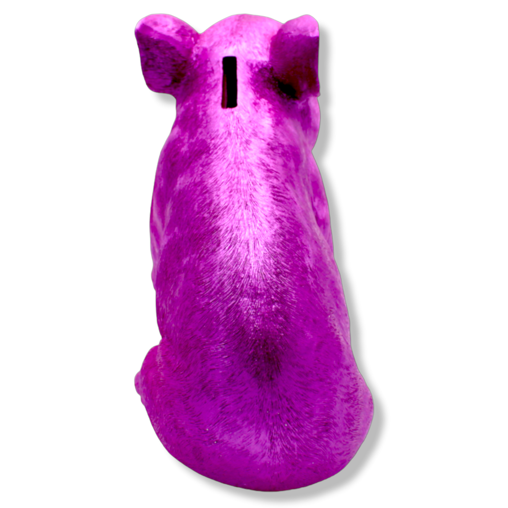 Wilbur Pink Chrome Piggy Bank - 9.5"