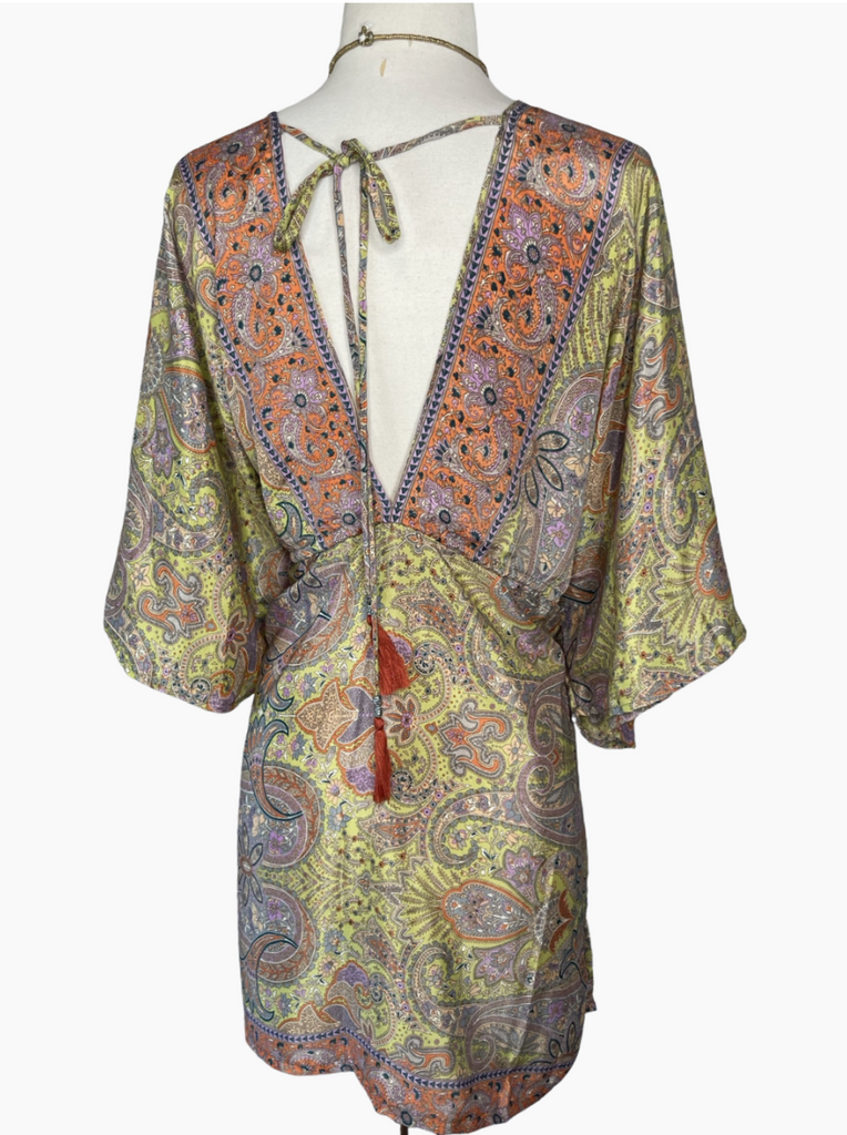 Silk Kimono Tunic Dress