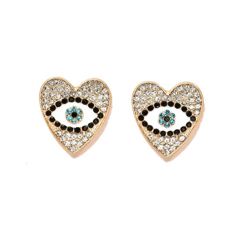 Marie Swarovski Eye Heart Earrings